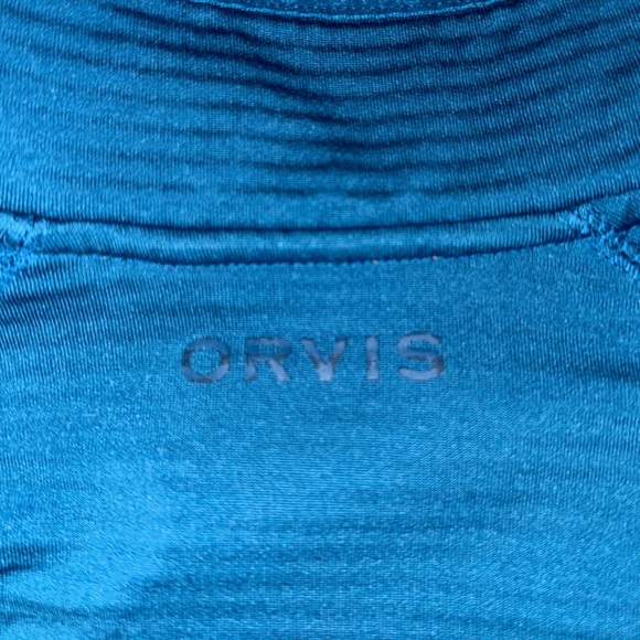 Orvis Men’s Quarter-Zip Pullover Blue Performance Sweater Size M - Picture 10 of 13